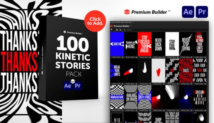 Videohive – Kinetic Stories Pack – 51008225